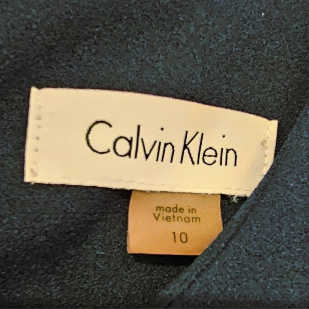 CALVIN KLEIN navy blue sleeveless midi dress size 10 - Picture 5 of 5